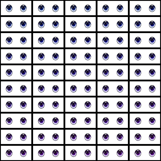 【VRroid】360色 瞳 テクスチャ Eye Texture No.21