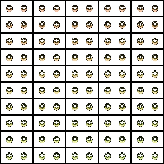 【VRroid】360色 瞳 テクスチャ Eye Texture No.25