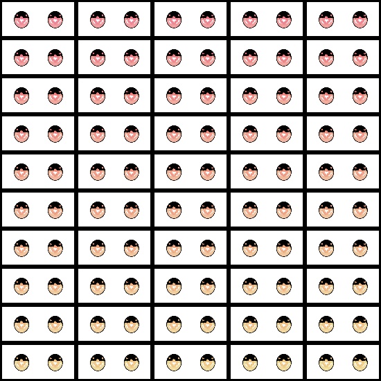 【VRroid】360色 瞳 テクスチャ Eye Texture No.26