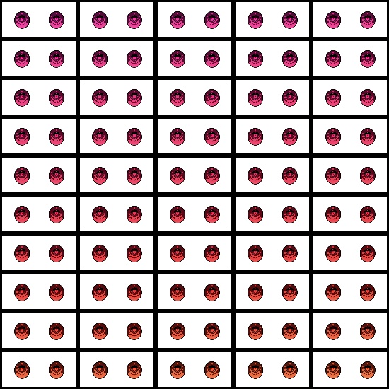 【VRroid】360色 瞳 テクスチャ Eye Texture No.27