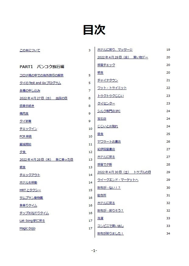 タイ旅行記2022&心臓バイパス手術記(書籍版)