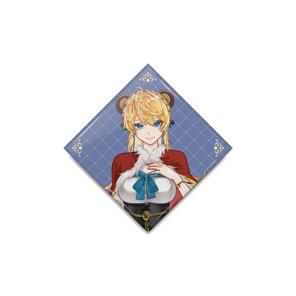 こぐまきんぐのひし形缶バッジ