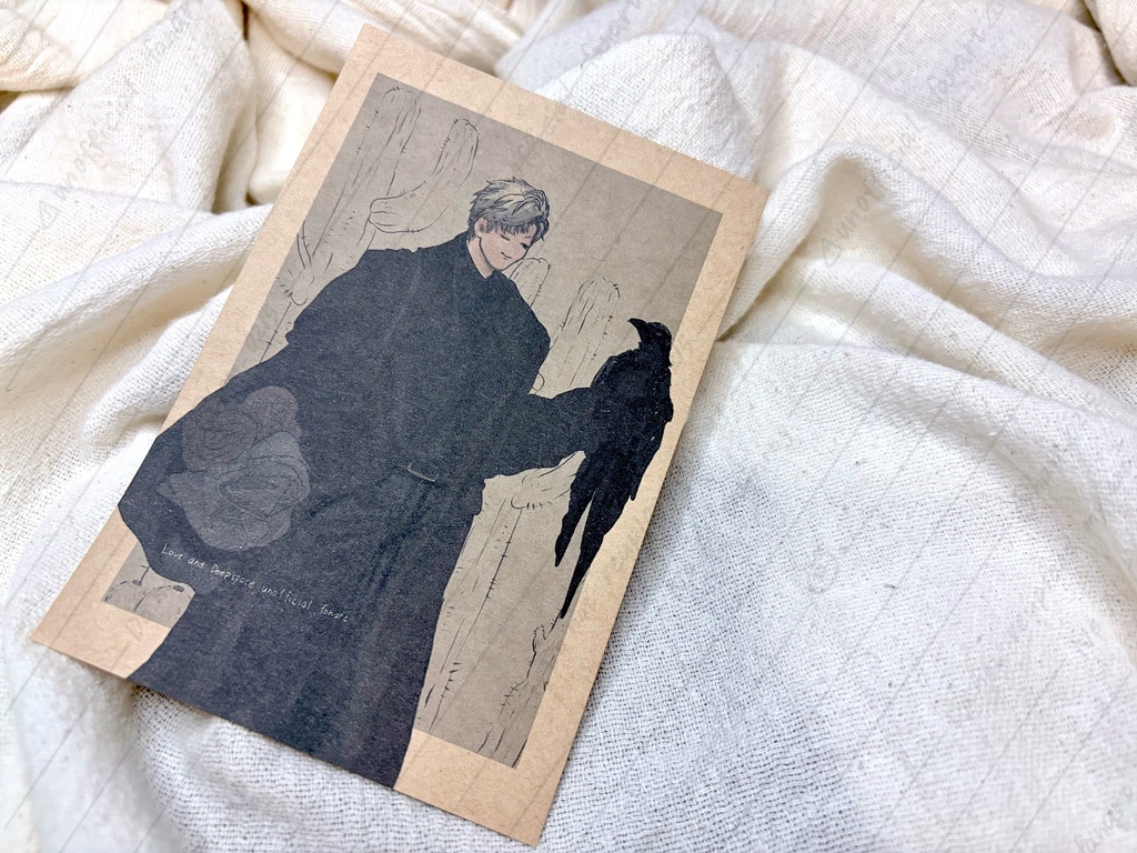 クラフトポストカード⭐️❄️🐟🐦⬛(単品)