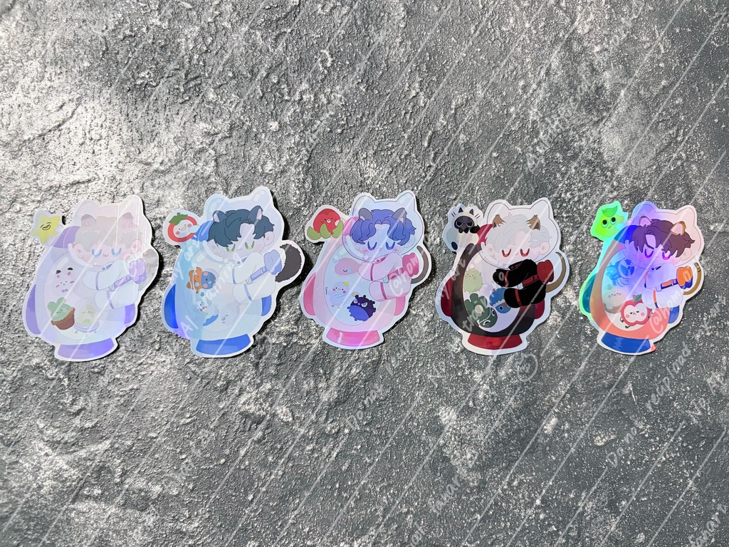 キラキラ宇宙にゃんこシール