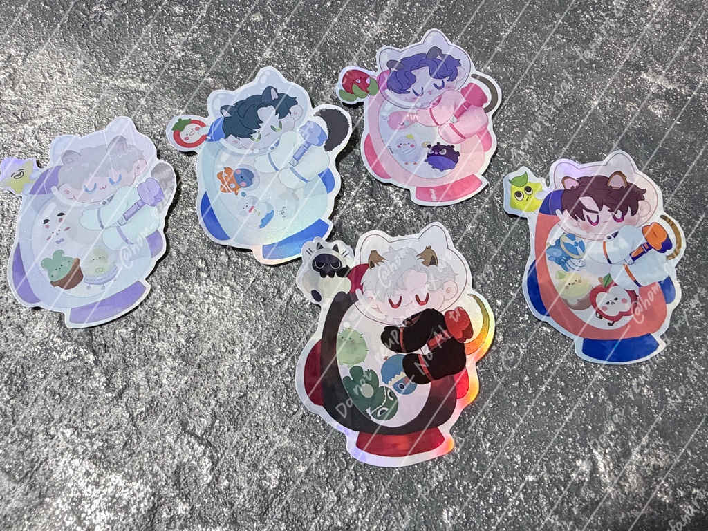キラキラ宇宙にゃんこシール