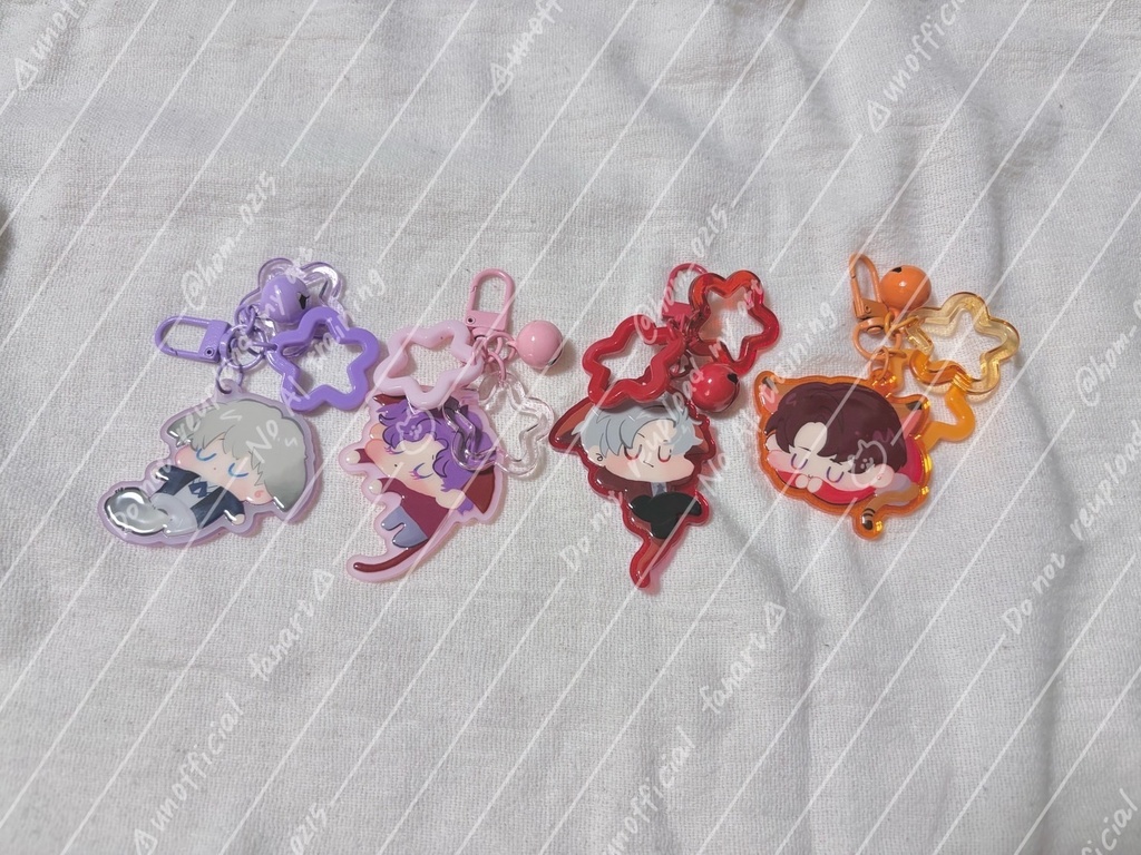 【シルエットチャーム無】ねむねむにゃんこカラーアクキー