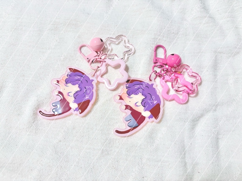 【シルエットチャーム無】ねむねむにゃんこカラーアクキー