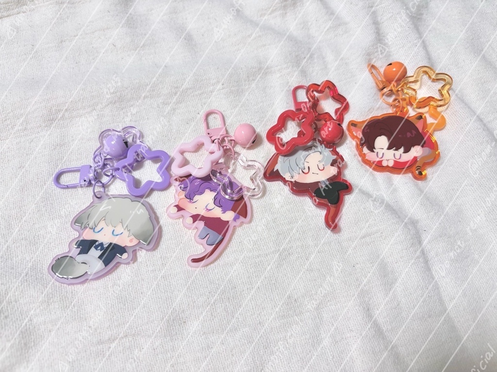 【シルエットチャーム無】ねむねむにゃんこカラーアクキー