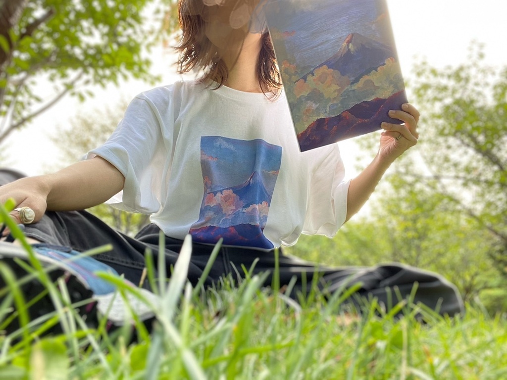 【半袖】青いそらとやまのTシャツ