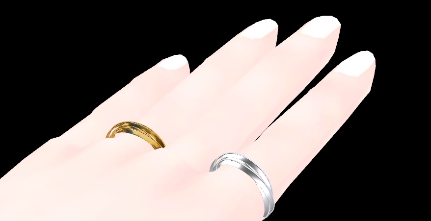 【VRC対応】3連リング