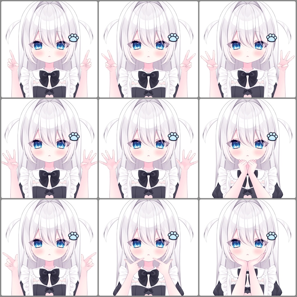 【VTuber向け素材】手のパーツいろいろ 28種類