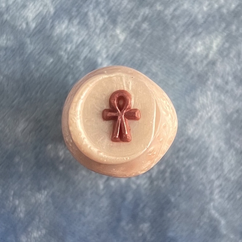 【お守り】アンク・アミュレットボトル(縁・調和)(天然水晶末封入・チャーム)