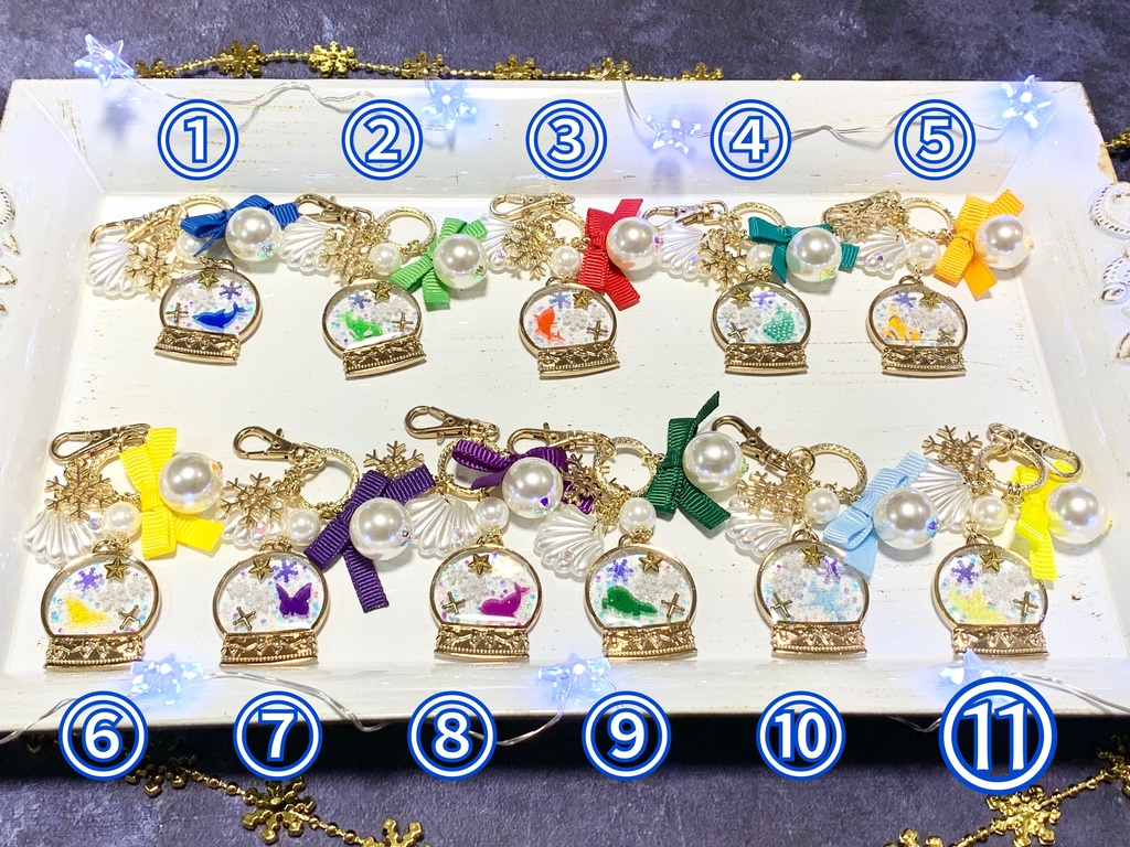 アニマルモチーフ❅スノードーム チャーム❆