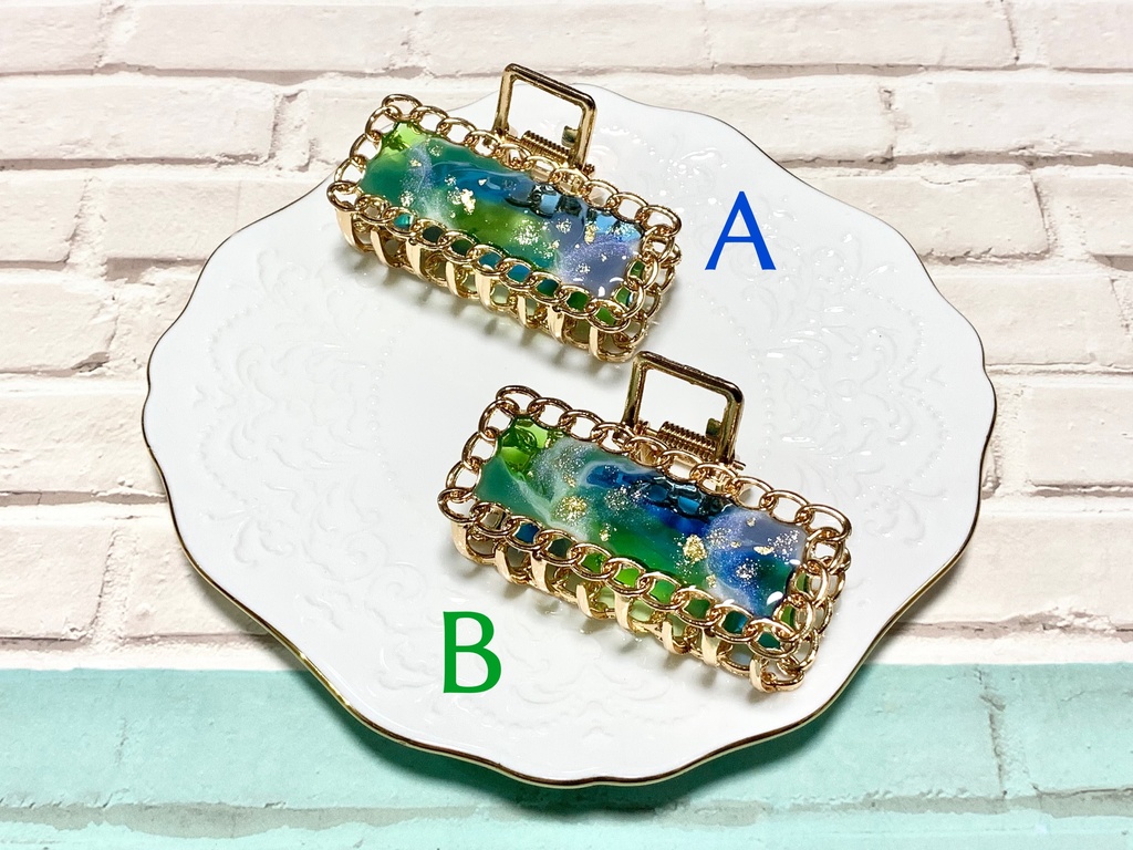 まこはるカラー マーブルバンスクリップ