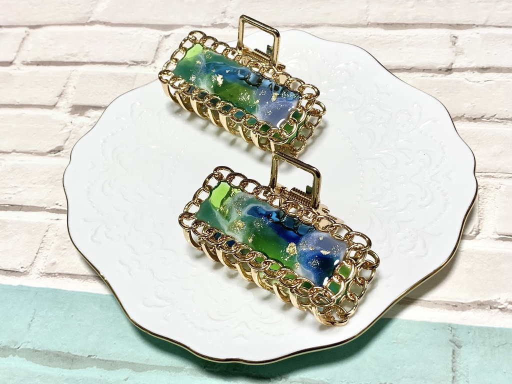 まこはるカラー マーブルバンスクリップ