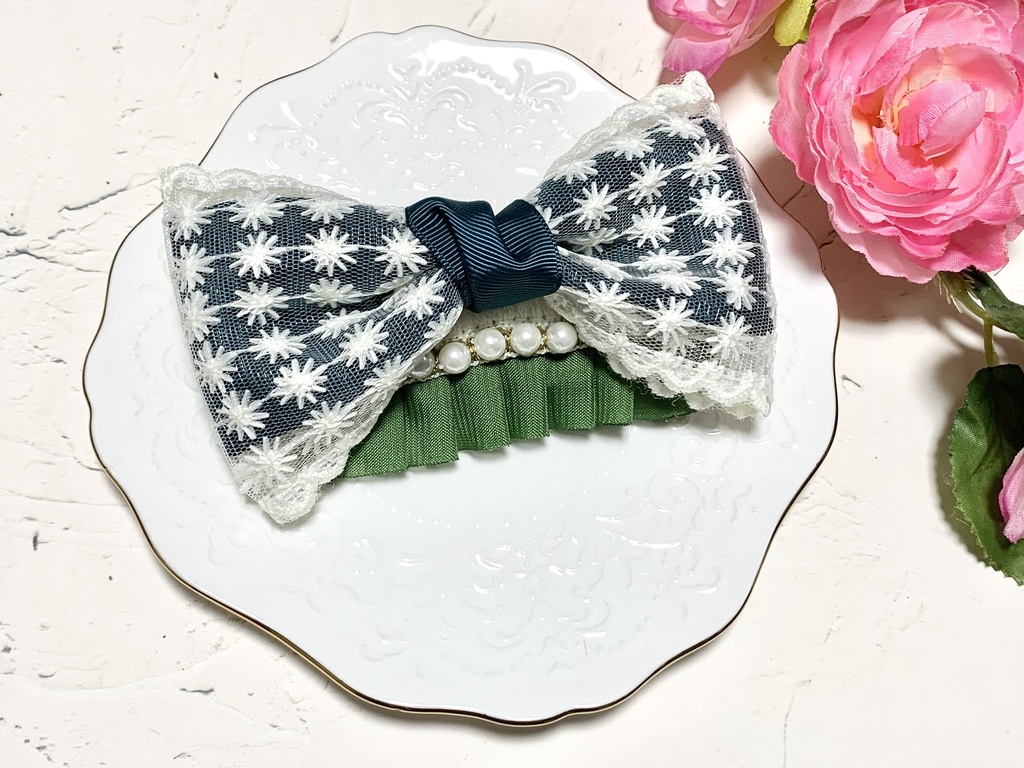 レースリボンバレッタ