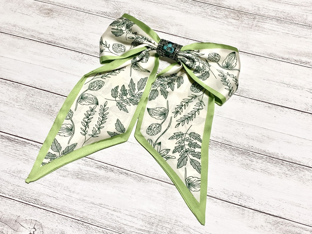 スカーフ風リボンバレッタ