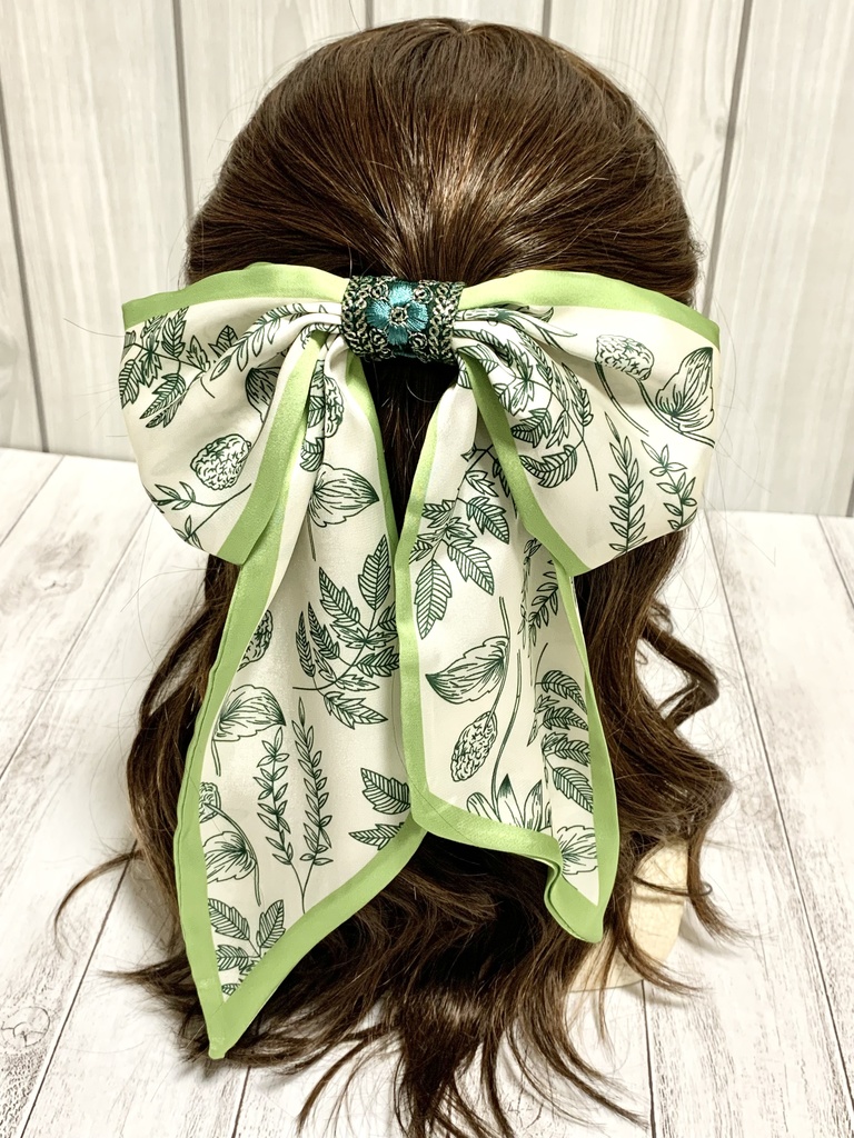 スカーフ風リボンバレッタ