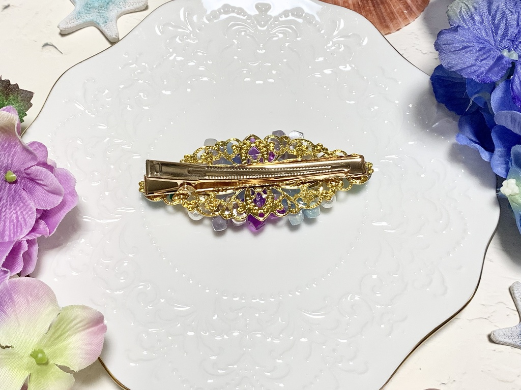 紫陽花ヘアクリップ