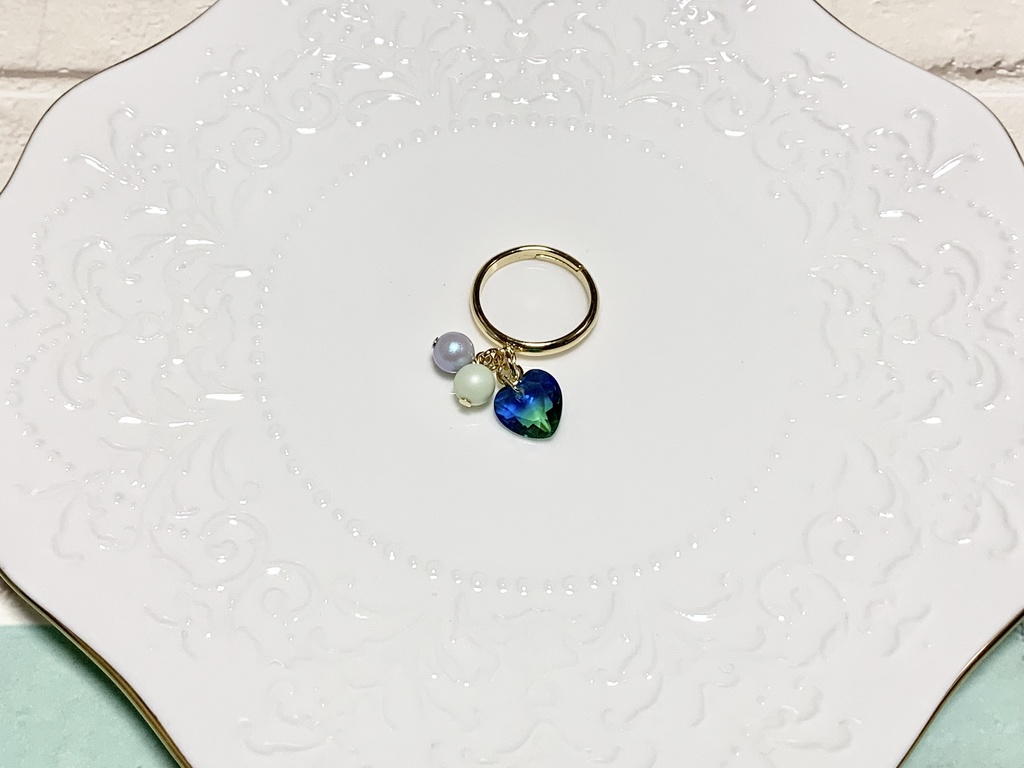 ハート&パールリング