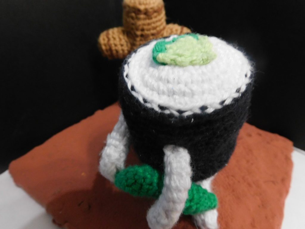 休日のお寿司(かっぱ巻き)~あみぐるみver~