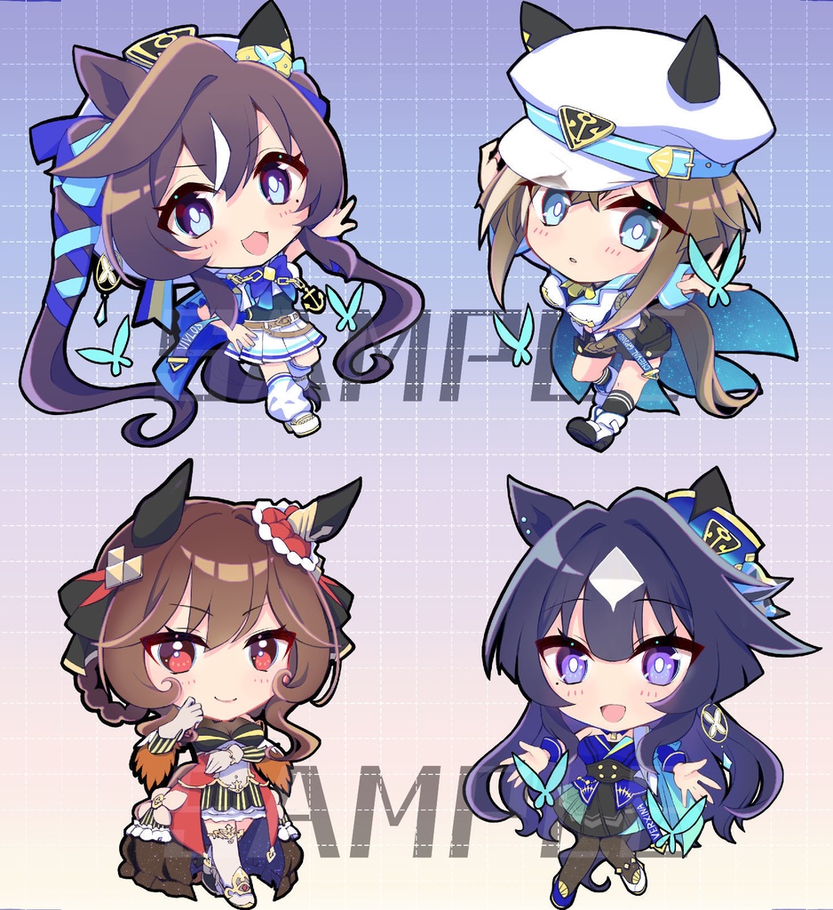 【C106】3姉妹＆ジェンティルドンナ、アクリルキーホルダー