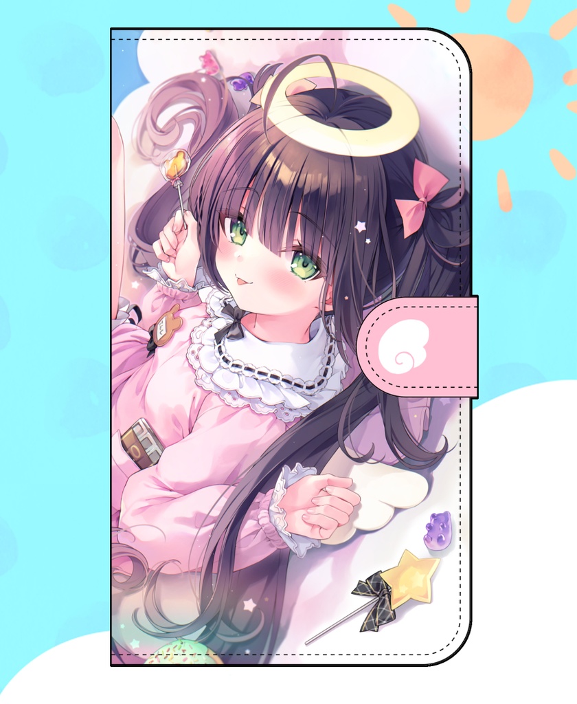 てんしちゃん手帳型スマホケース