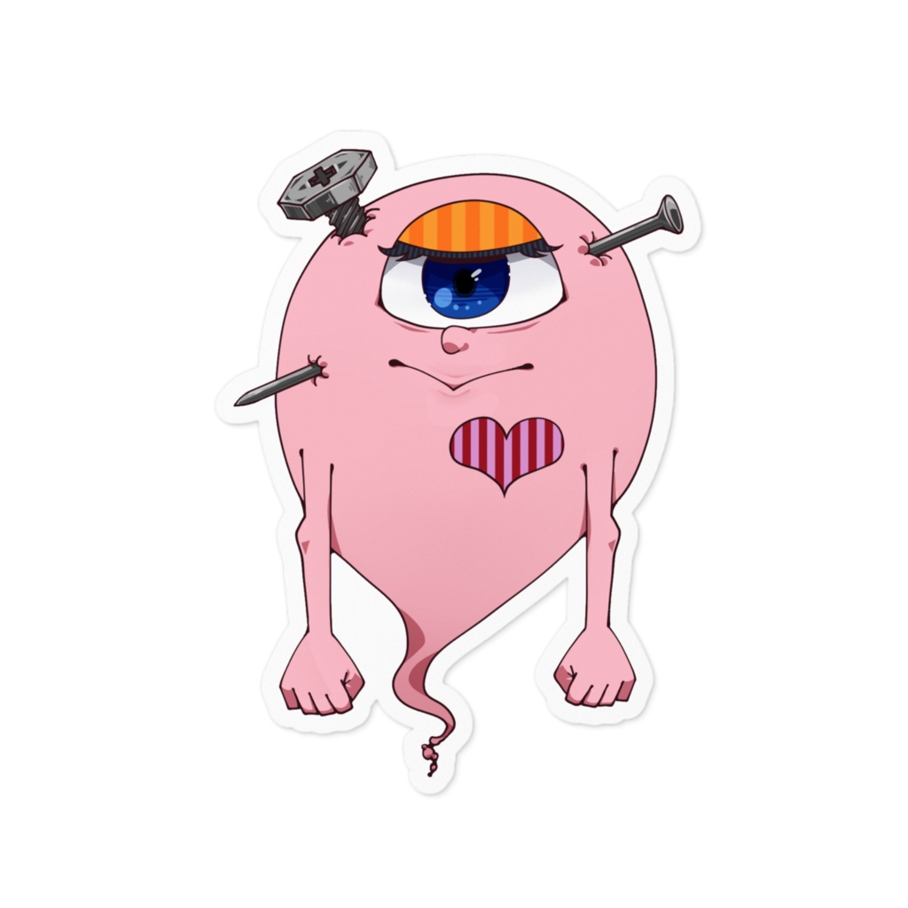 うちのおばけちゃん ピンク ステッカー