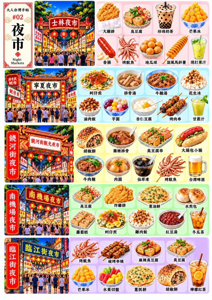【デジタルペーパー】大人台湾手帖|台湾旅行・手帳デコ素材 4枚セット+特典
