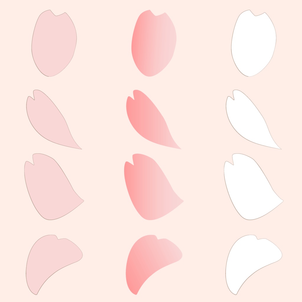Sakura Petals Collection|桜の花びら素材 12枚(Free)