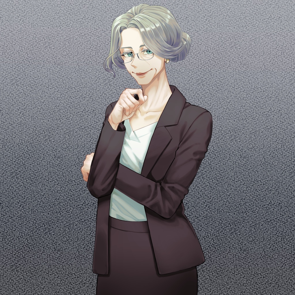 【立ち絵】キャリアウーマンな高齢女性【上半身】