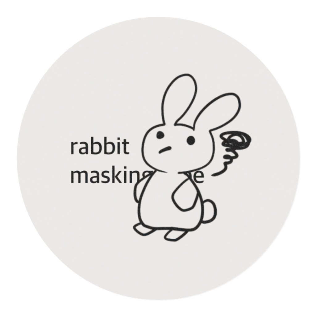 まんじまるうさぎのマスキングテープ