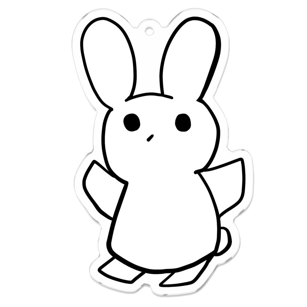 まんじまるうさぎ アクリルキーホルダー