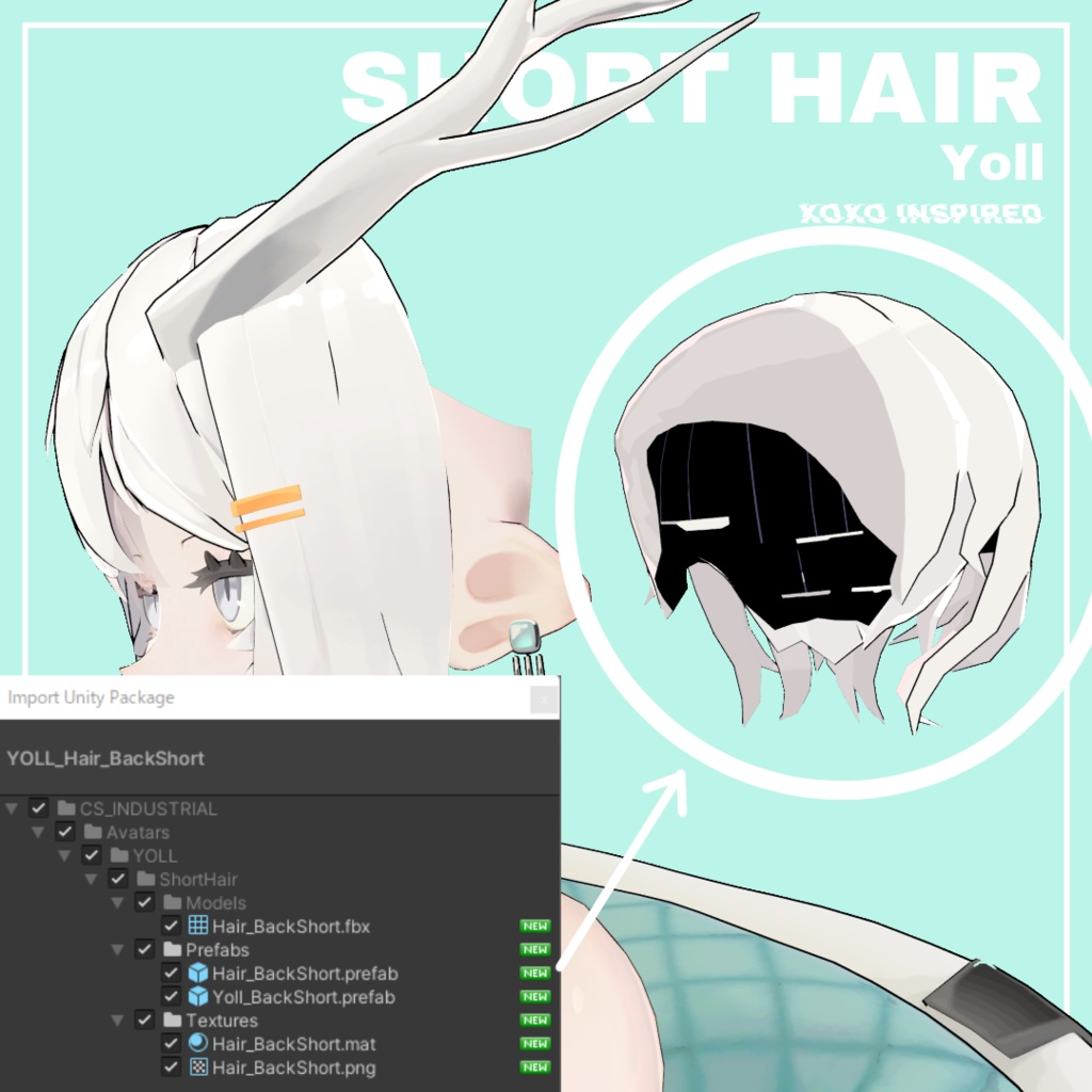 SHORT HAIR for Yoll "龍のヨルちゃん"