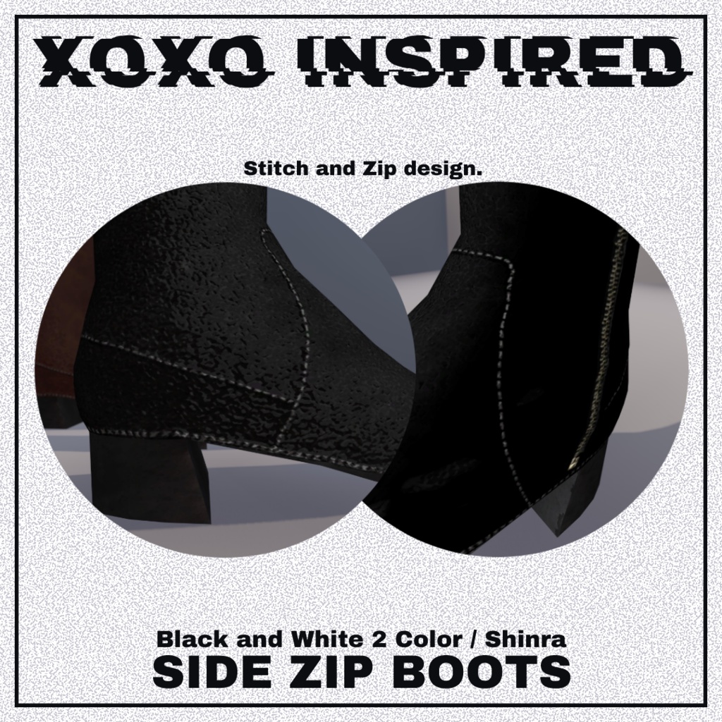 Side Zip Boots for Shinra "森羅"