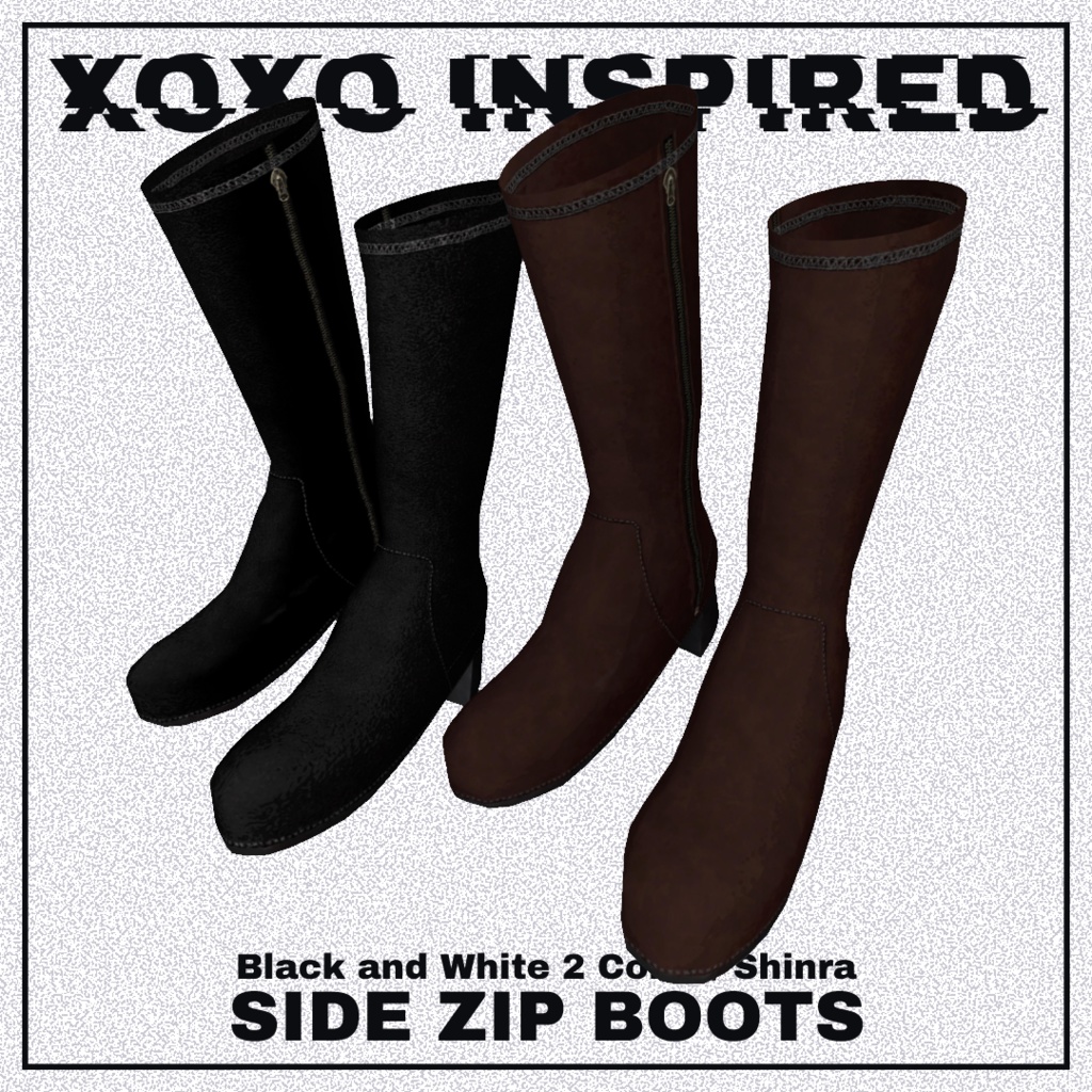 Side Zip Boots for Shinra "森羅"