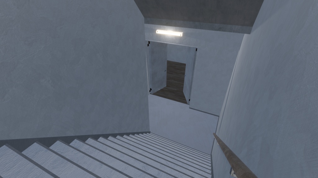 ビルの階段のワールド