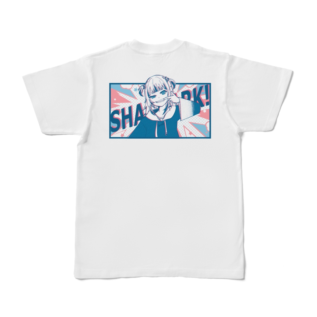 【非公式】SHAAAAAARK Tシャツ（白バックブリント ver)