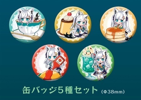 C105 白上フブキ　缶バッジ5種セット