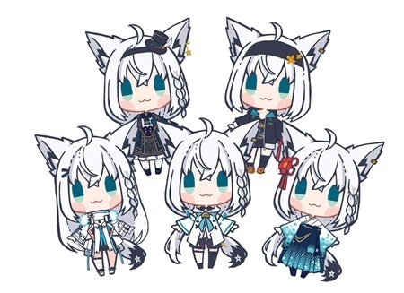 白上フブキ　フレークシールセット