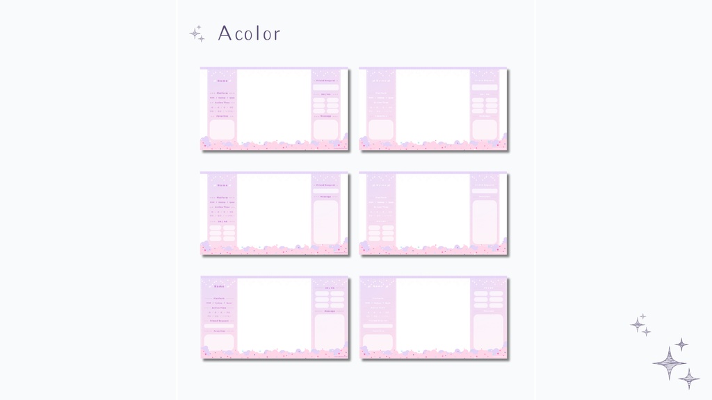 【無料】VRChat用プロフィールカード #2