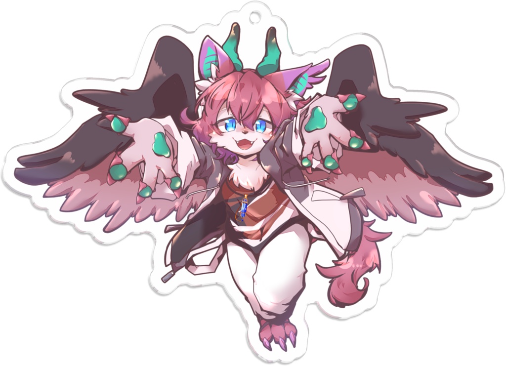 桜雅イルク キーホルダー[A] Art by シロ
