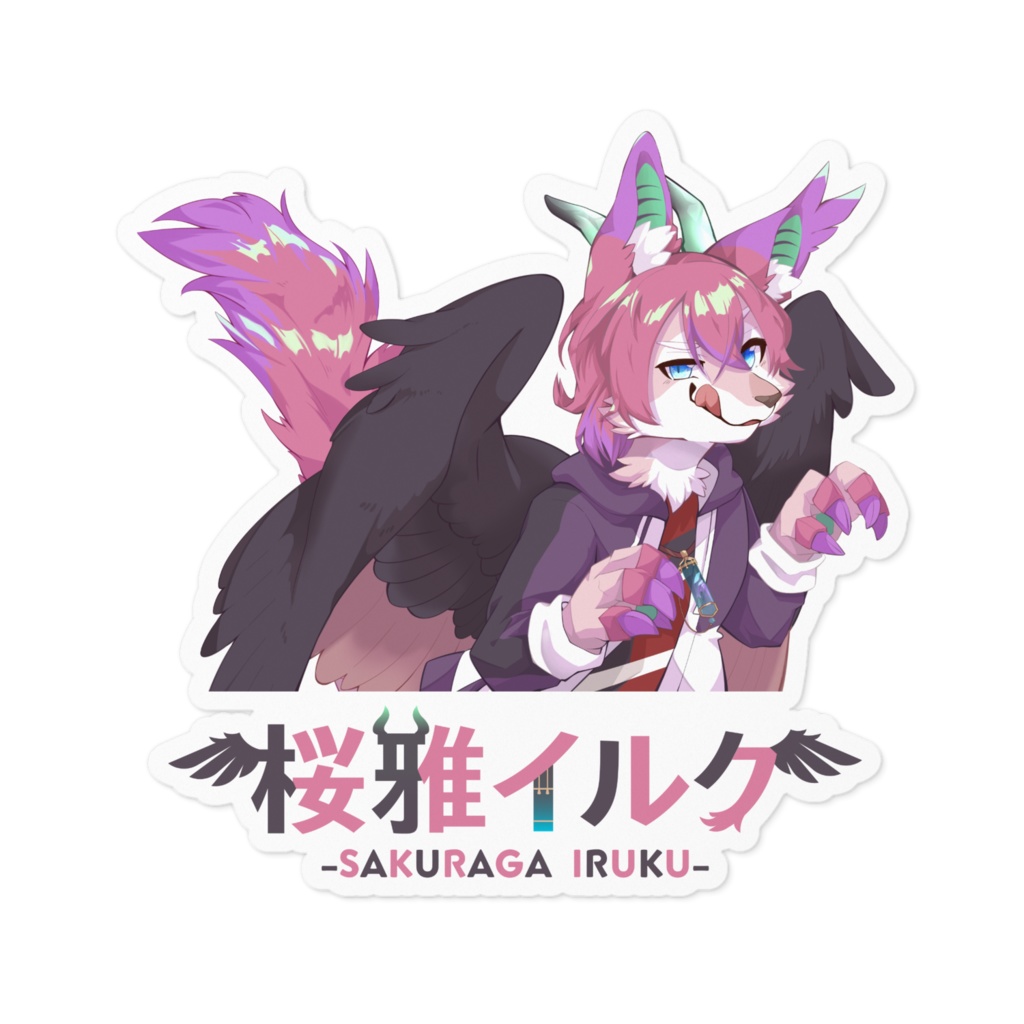 【NEW】桜雅イルク ステッカー[B] Art by 支倉