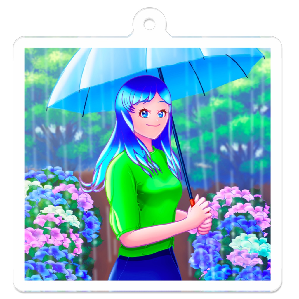 蒼池璃沙 アクリルキーホルダー 梅雨Ver.
