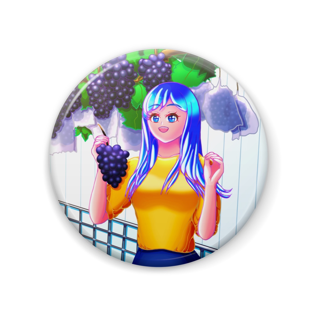 蒼池璃沙と巨峰 缶バッジ（57mm）