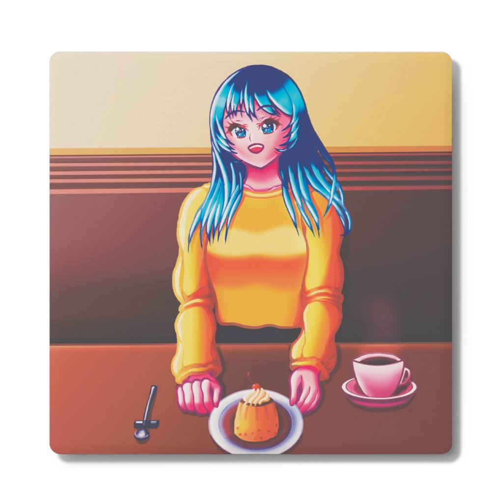 【蒼池璃沙】心満たすティータイム コースター（角形）