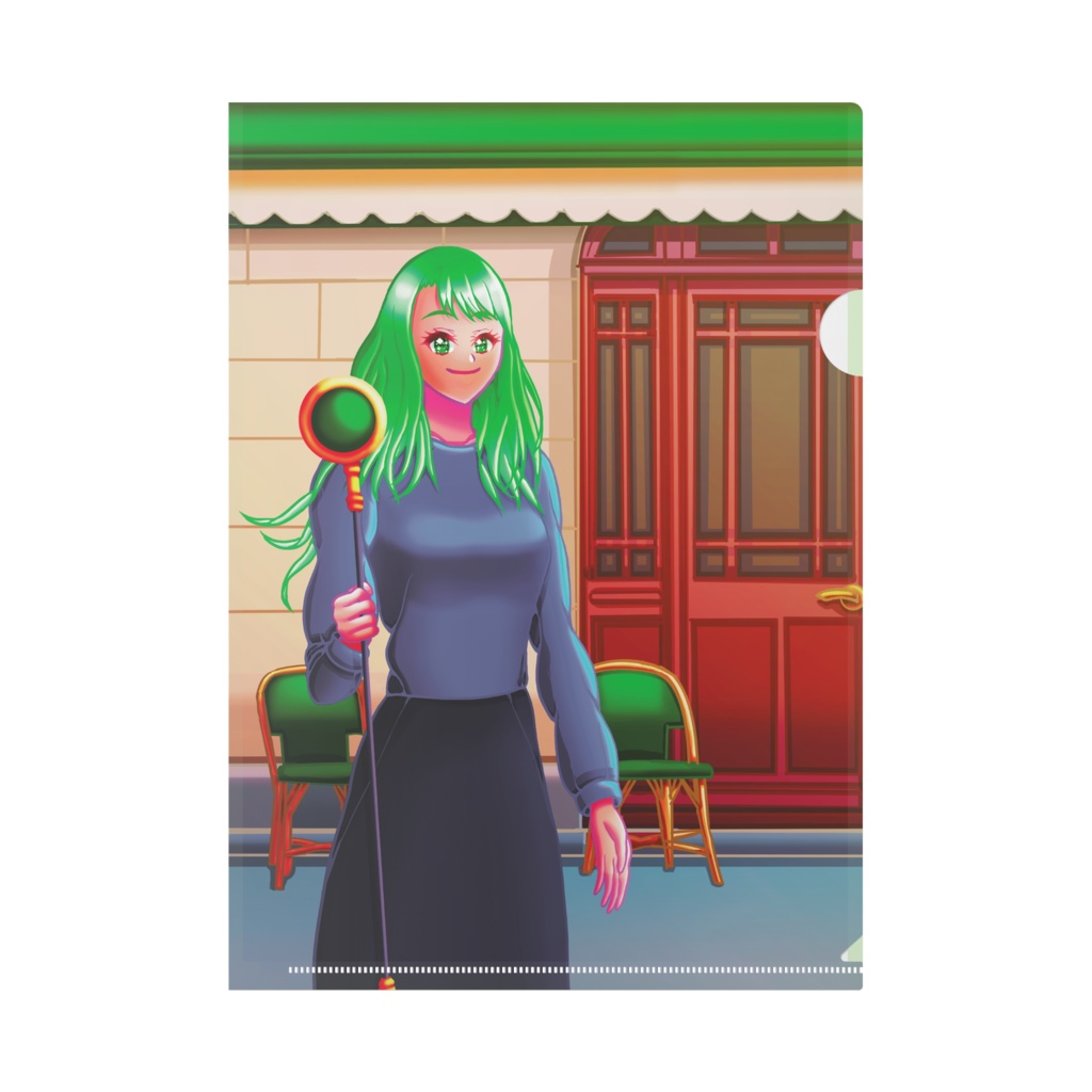 【葉山萌】新緑のステッキと紺碧の旋律 クリアファイル