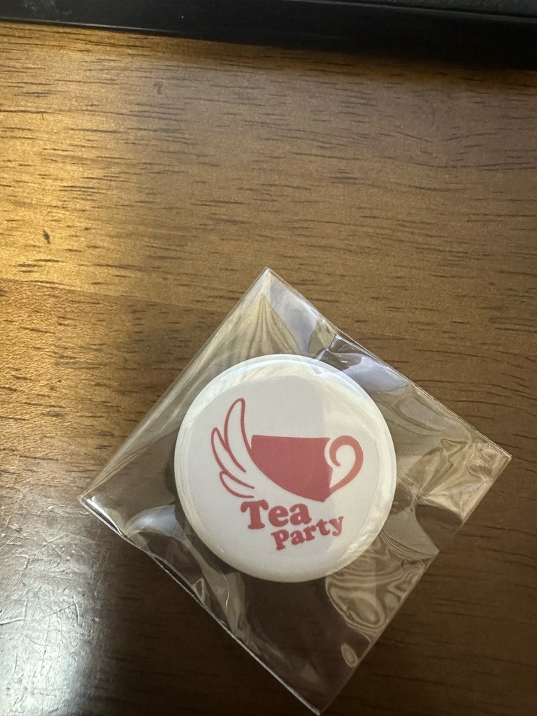 ティーパーティバッヂ縁なし小