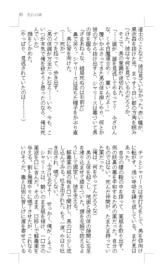 1.黒白の碑 (白魔道士×黒魔道士小説本)