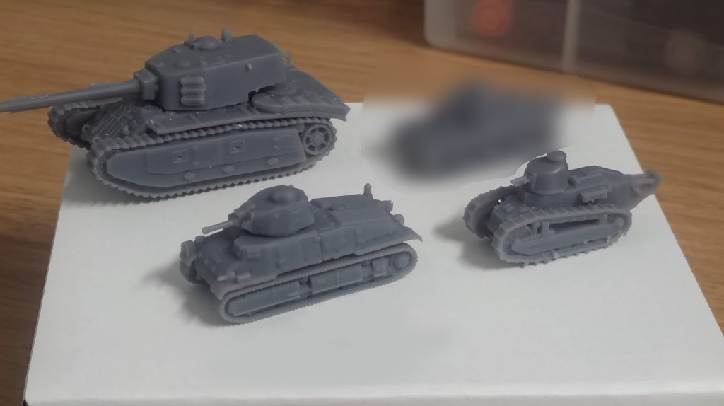 1/144 フランス戦車3輌セット 3D出力レジンキット